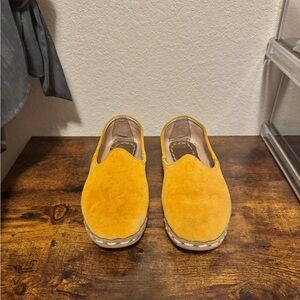 Sabah Yellow Suede Flats